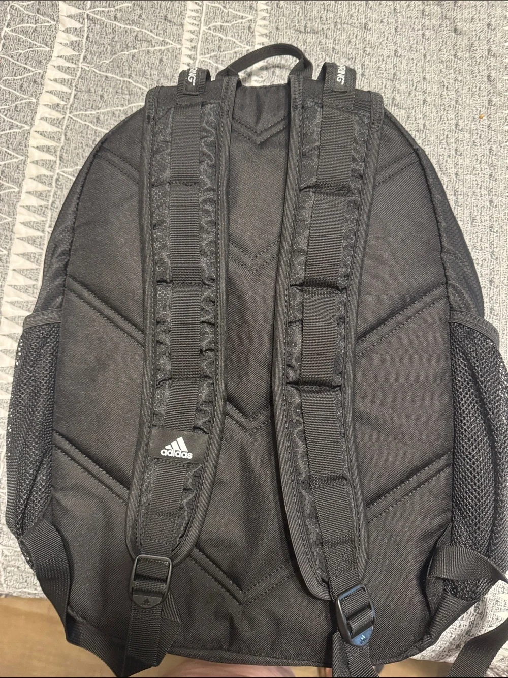 adidas Black Backpack with White Accents